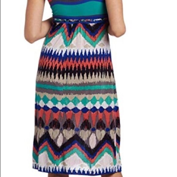 Dept, Dress Sleeveless Eclectic Ikat Print NWT Lrg - Picture 2 of 8